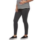 Maternity A:glow Full Belly Panel Ponte Skinny Pants, Women's, Size: Xxl-mat, Dark Grey