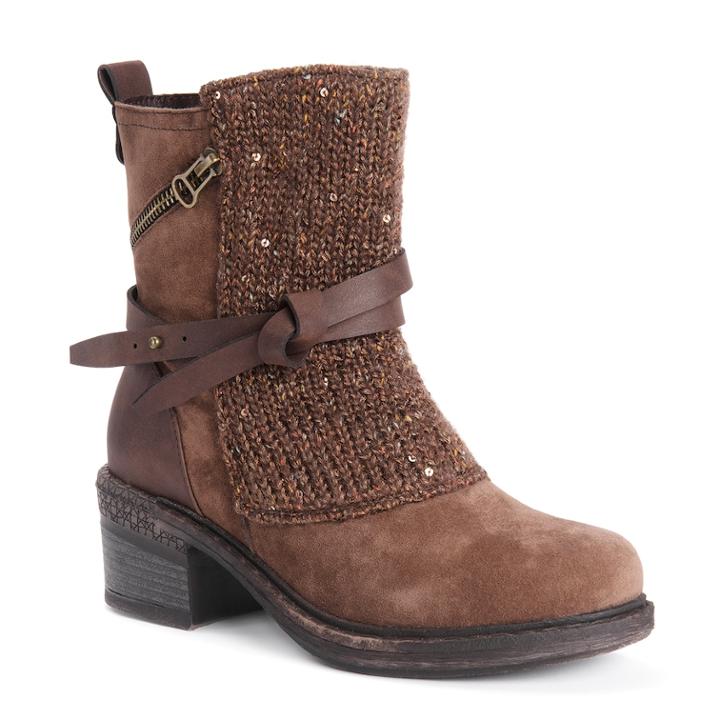 Muk Luks Sharon Women's Ankle Boots, Size: 10, Brown