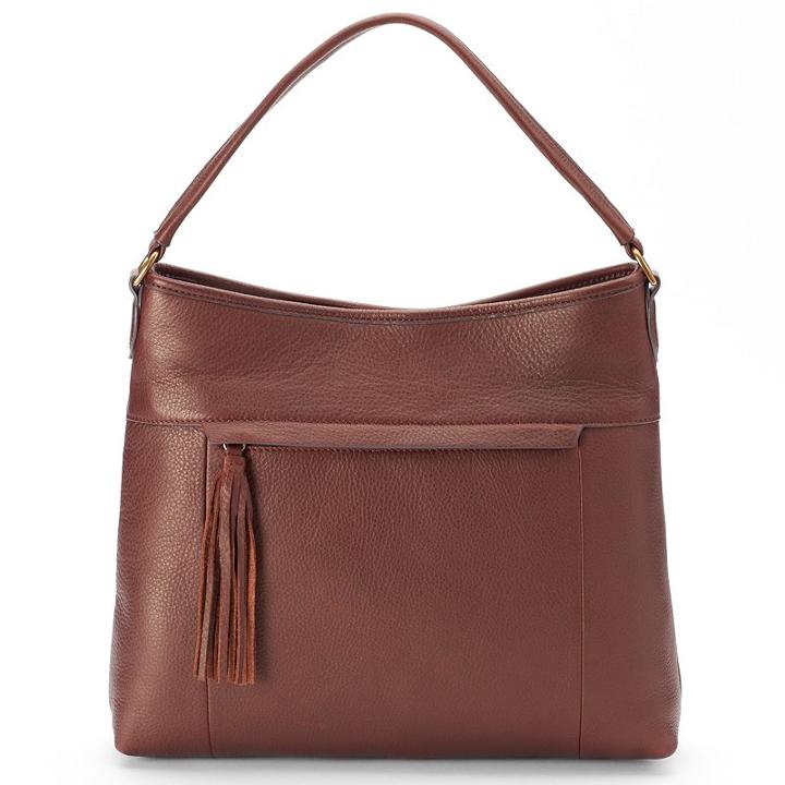 Leather Hobo, Women's, Drk Purple