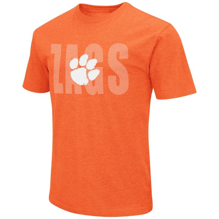 Men's Clemson Tigers Motto Tee, Size: Small, Drk Orange