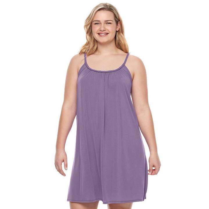 Juniors' Plus Size Mudd&reg; Braided Trim Swing Dress, Girl's, Size: 2xl, Med Purple