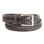 Men's Croft & Barrow&reg; Braided Leather Web Belt, Size: 46/48, Black