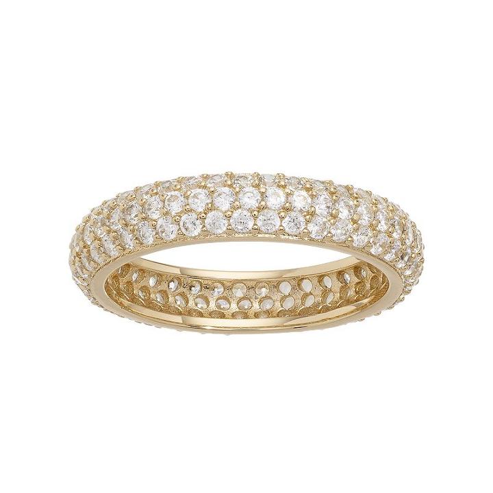 Fleur Cubic Zirconia Pave Ring, Women's, Size: 7, Yellow