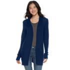 Juniors' So&reg; Solid Boyfriend Cardigan, Teens, Size: Xs, Blue