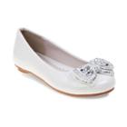 Josmo Girls' Embellished Ballet Flats, Girl's, Size: 12, White