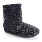 Women's Cuddl Duds Gripper Boot Slippers, Size: S-m, Black