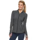 Women's Tek Gear&reg; Dry Tek Shapewear Running Jacket, Size: Xl, Dark Grey