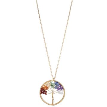 Believe In Tree Of Life Pendant Necklace, Women's, Multicolor