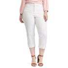 Plus Size Chaps Stretch Twill Capris, Women's, Size: 20 W, White
