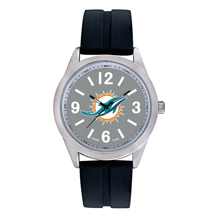 Men's Game Time Miami Dolphins Varsity Watch, Black