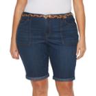 Plus Size Gloria Vanderbilt Rachel Bermuda Jean Shorts, Women's, Size: 18 W, Med Blue