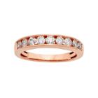 14k Rose Gold 3/4 Carat T.w. Igl Certified Diamond Anniversary Ring, Women's, Size: 5, White