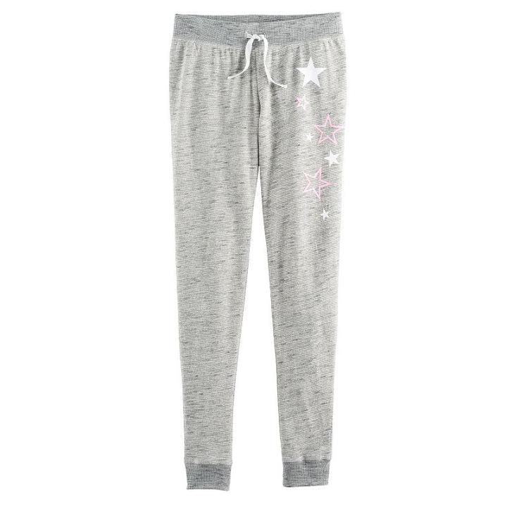 Girls 7-16 & Plus Size So&reg; Metallic Jogger Pants, Size: 14 1/2, Dark Grey