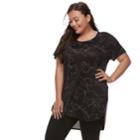 Plus Size Apt. 9&reg; High-low Tunic, Women's, Size: 3xl, Black