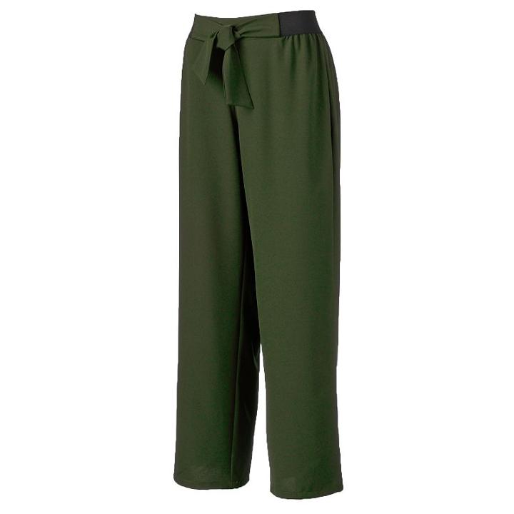 Women's Double Click Wide-leg Pants, Size: Small, Green Oth
