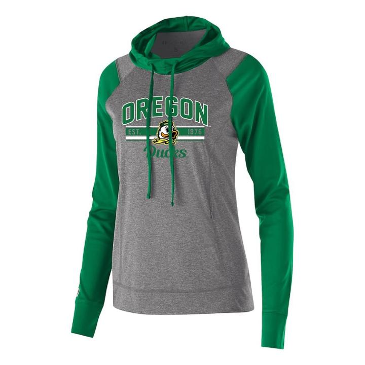 Women's Oregon Ducks Echo Hoodie, Size: Small, Med Green