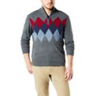 Men's Dockers&reg; Classic-fit Marled Quarter-zip Sweater, Size: Xxl, Grey