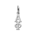 Alpha Phi, Logoart Sterling Silver Sorority Charm, Women's, Grey