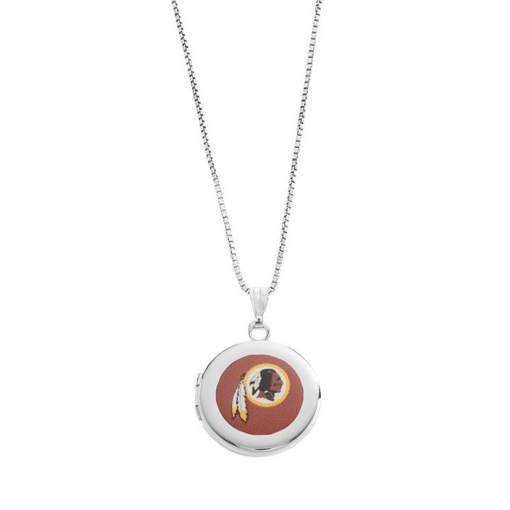 Washington Redskins Sterling Silver Locket, Women's, Size: 18, Grey