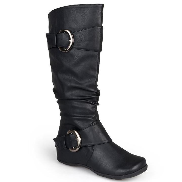 Journee Collection Paris Women's Slouch Boots, Girl's, Size: 7.5, Black