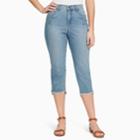 Women's Gloria Vanderbilt Amanda Step Hem Capri Jeans, Size: 14, Med Blue
