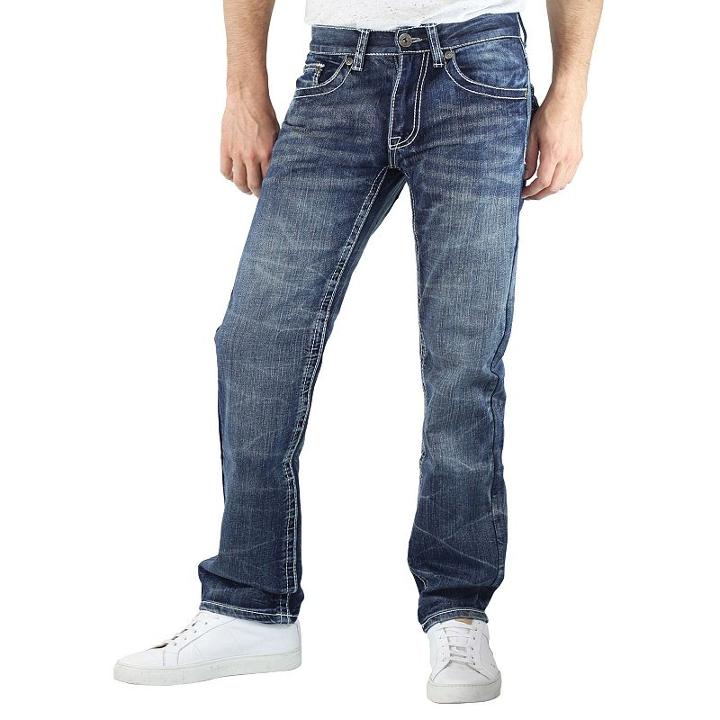 Men's Earl Jean Blake Straight-leg Jeans, Size: 34x30, Dark Blue