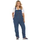 Plus Size Dickies Relaxed Straight-leg Denim Bib Overalls, Women's, Size: 16 W, Med Blue