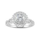 Diamonluxe Sterling Silver 2 3/4 Carat T.w. Simulated Diamond Tiered Halo Ring, Women's, Size: 7, White