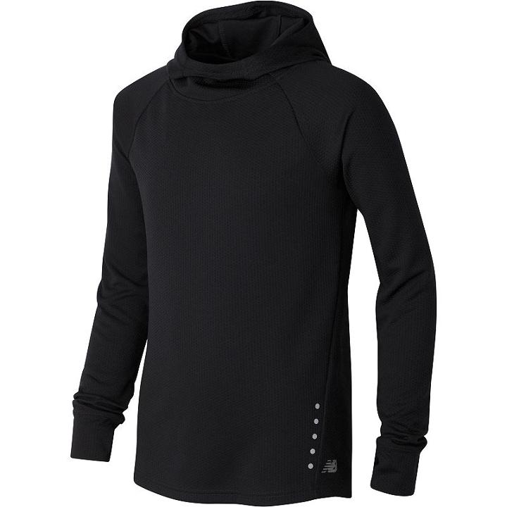 Girls 7-16 New Balance Long Sleeve Hooded Performance Tee, Girl's, Size: Large, Black