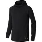 Girls 7-16 New Balance Long Sleeve Hooded Performance Tee, Girl's, Size: Large, Black