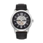 Marc Anthony Men's Baldwyn Automatic Skeleton Watch, Size: Xl, Black