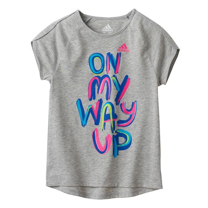 Girls 4-6x Adidas Practice Tee, Girl's, Size: 6, Grey