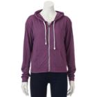 Juniors' So&reg; Perfectly Soft Zip Up Hoodie, Teens, Size: Xl, Drk Purple