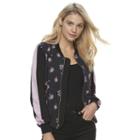 Juniors' Jolie Vie Floral Bomber Jacket, Girl's, Size: Large, Ovrfl Oth