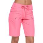 Women's Free Country Cover-up Bermuda Board Shorts, Size: Large, Brt Pink
