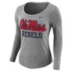 Women's Nike Ole Miss Rebels Logo Tee, Size: Small, Gray