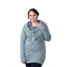 Plus Size Soybu Simone Cowlneck Hoodie, Women's, Size: 1xl, Light Grey