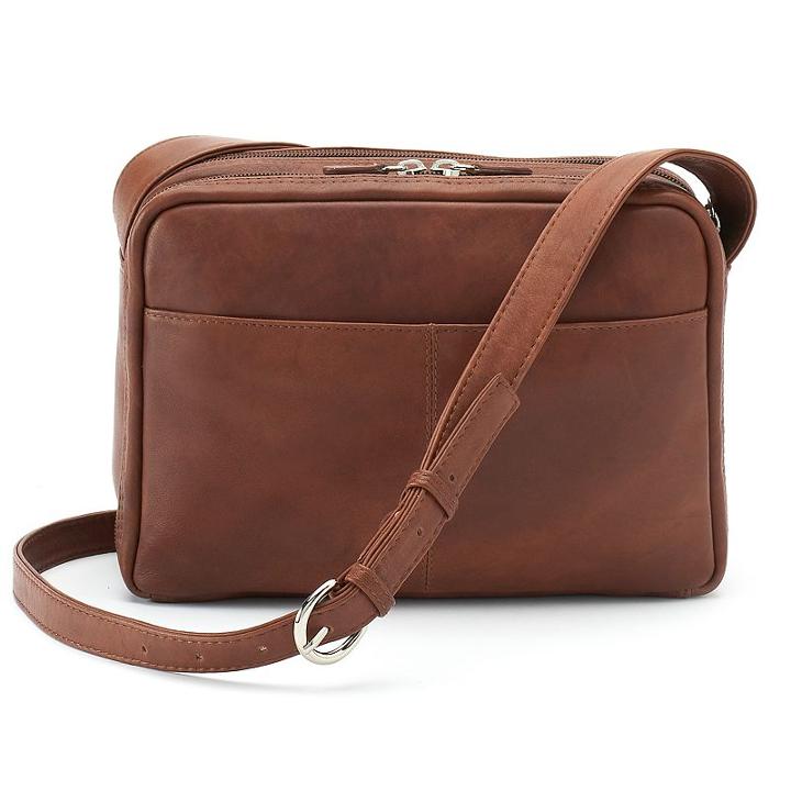 Ili Leather Organizer Crossbody Bag, Women's, Brown