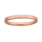 Stacks And Stones 18k Rose Gold Over Silver Satin Finish Stack Ring, Women's, Size: 9, Pink