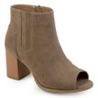 Journee Collection Henley Women's High Heel Ankle Boots, Size: 7, Lt Beige
