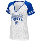 Women's Campus Heritage Memphis Tigers Notch-neck Raglan Tee, Size: Xl, White Oth