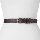 Relic Studded & Braided Belt, Women's, Size: Large, Dark Brown