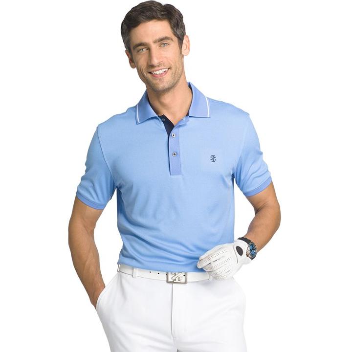 Men's Izod Classic-fit Oxford Performance Golf Polo, Size: Small, Blue Other