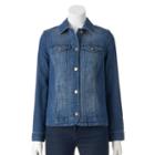 Women's Croft & Barrow&reg; Jean Jacket, Size: Small, Blue