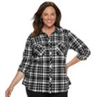 Plus Size Croft & Barrow&reg; Classic Soft Button-down Shirt, Women's, Size: 4xl, Oxford