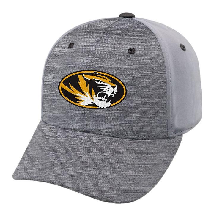 Adult Missouri Tigers Steam Performance Adjustable Cap, Men's, Med Grey