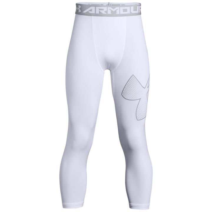 Boys 8-20 Under Armour Logo 3/4-length Base Layer Leggings, Size: Large, Natural