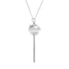 Amore By Simone I. Smith A Sweet Touch Of Hope Platinum Over Silver Crystal Lollipop Pendant, Women's, Size: 26, White