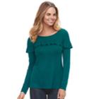 Women's Apt. 9&reg; Ruffle Yoke Tee, Size: Medium, Dark Blue