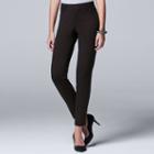 Women's Simply Vera Vera Wang Skinny Ponte Pants, Size: Xs, Dark Brown